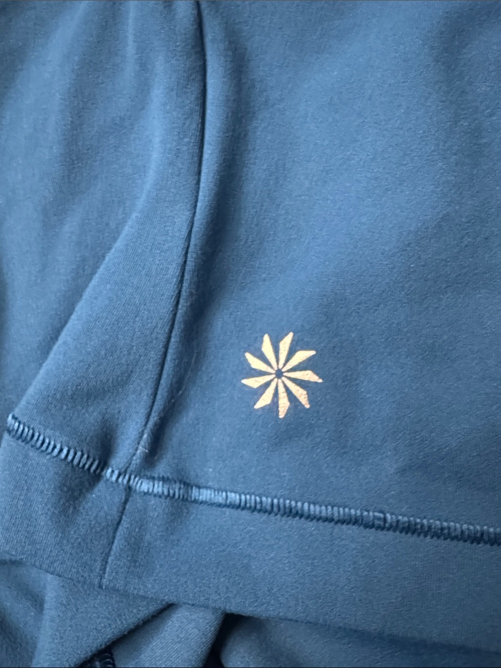 Athleta Transcend Long-Sleeve Wrap-Style Top, Size XL, Color Teal Blue - Picture 10 of 12